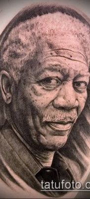 fotó egy tetováló arcról (portré tetoválás) (érték) - példa rajz - 008