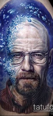 fotó egy tetováló arcról (portré tetoválás) (érték) - példa rajz - 007