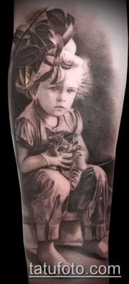 fotó egy tetováló arcról (portré tetoválás) (érték) - példa rajz - 006