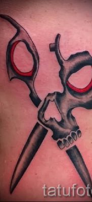 tetováló olló fotó példa a tetoválás tervezéséről szóló cikkre - tatufoto.ru - 49