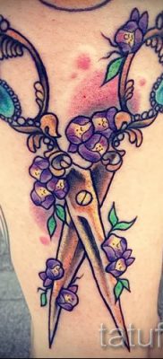 tetováló olló fotó példa a tetoválás tervezéséről szóló cikkre - tatufoto.ru - 41