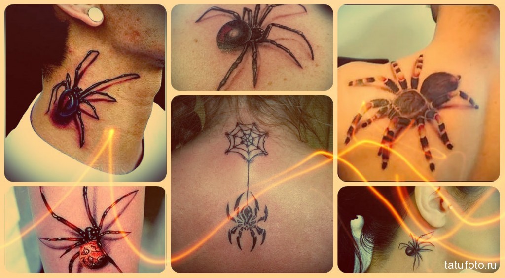 A pók tetoválás jelentése egy fotón