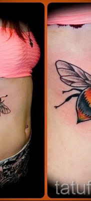 Példa egy méh tetoválásra a 10. fotón