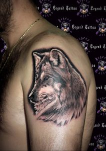 صورة لوشم حيوان أبيض وأسود 03/12/2020 №093 -وشم حيواني-