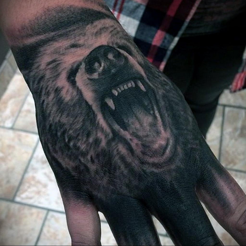 صورة وشم ذكر مع حيوان 03/12/2020 №046 -وشم حيواني-