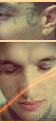 Mit jelent a tetoválás a szem alatt - példák a fotón