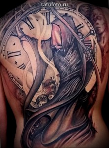 Óra és halál tetoválás