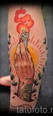 Fénykép gyertya tetoválásról egy cikkhez a gyertyákkal készült tetoválás jelentéséről - tatufoto.ru - 40