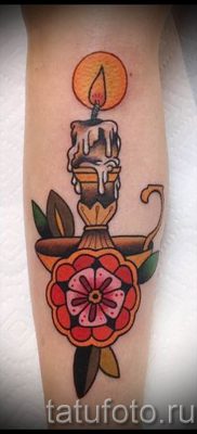 Gyertya tetoválás fotója egy cikkhez a gyertyákkal készült tetoválás jelentéséről - tatufoto.ru - 39