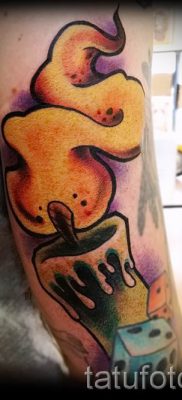 Fénykép gyertya tetoválásról egy cikkhez a gyertyákkal készült tetoválás jelentéséről - tatufoto.ru - 29