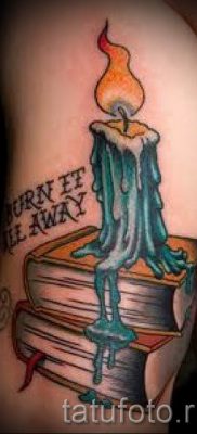 Gyertya tetoválás fotója egy cikkhez a gyertyákkal készült tetoválás jelentéséről - tatufoto.ru - 7