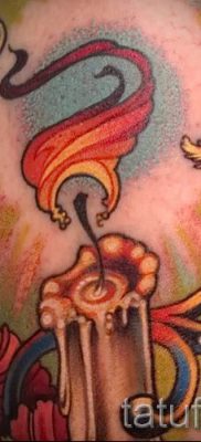 Fénykép gyertya tetoválásról egy cikkhez a gyertyákkal készült tetoválás jelentéséről - tatufoto.ru - 1