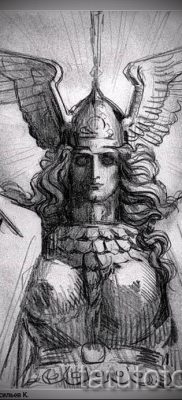 Tatuaż Valkyrie na zdjęciu do artykułu o znaczeniu tatuażu - tatufoto.ru - 15