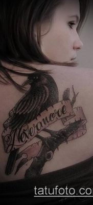 holló koponya tetoválás (jelentése) - példa egy érdekes tetoválási tervre - 052