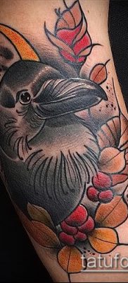 holló koponya tetoválás (jelentése) - egy példa egy érdekes tetoválás tervezésre - 051