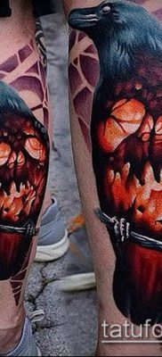 holló koponya tetoválás (jelentése) - példa egy érdekes tetoválási rajzra - 040