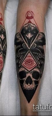 holló koponya tetoválás (jelentése) - példa egy érdekes tetoválási rajzra - 028