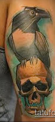 holló koponya tetoválás (jelentése) - egy példa egy érdekes tetoválás tervezésre - 027