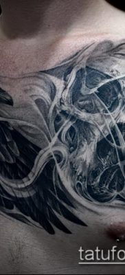 holló koponya tetoválás (jelentése) - példa egy érdekes tetoválási rajzra - 021