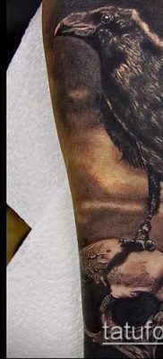 holló koponya tetoválás (jelentése) - példa egy érdekes tetoválási rajzra - 005