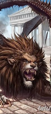 Fénykép egy manticore tetoválásról, kelte: 2018. 07. 31. №028 - tetováló manticore -