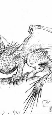 Fénykép egy manticore tetoválásról, kelte: 2018. 07. 31. №017 - tetováló manticore -