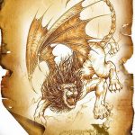 Fénykép egy manticore tetoválásról, kelte: 2018.07.31. №014 - tetováló manticore -