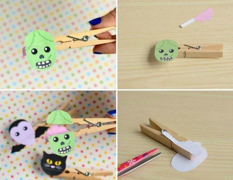 halloween-drotári-deti-zombie-špendlíky-mozog-frankenstein