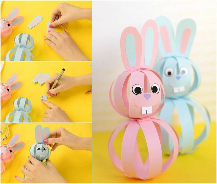 Veľkonočný zajačik drotár papierové prúžky návod tipy