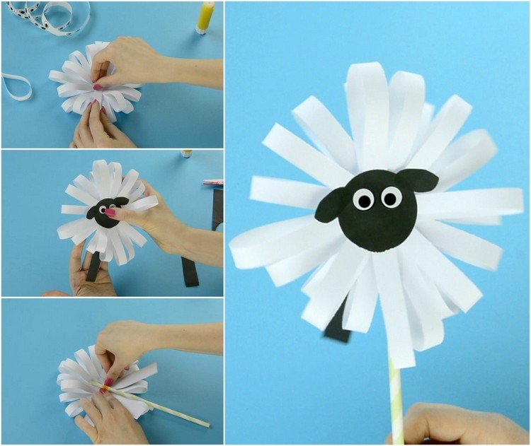 ovčiar drotár na Veľkú noc s pásikmi papiera návod