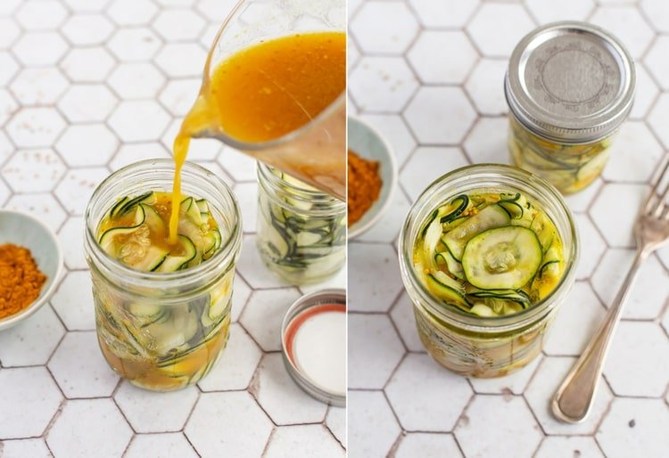 Nakladajte cuketu ako kyslé uhorky v lahodnej omáčke s horčicou