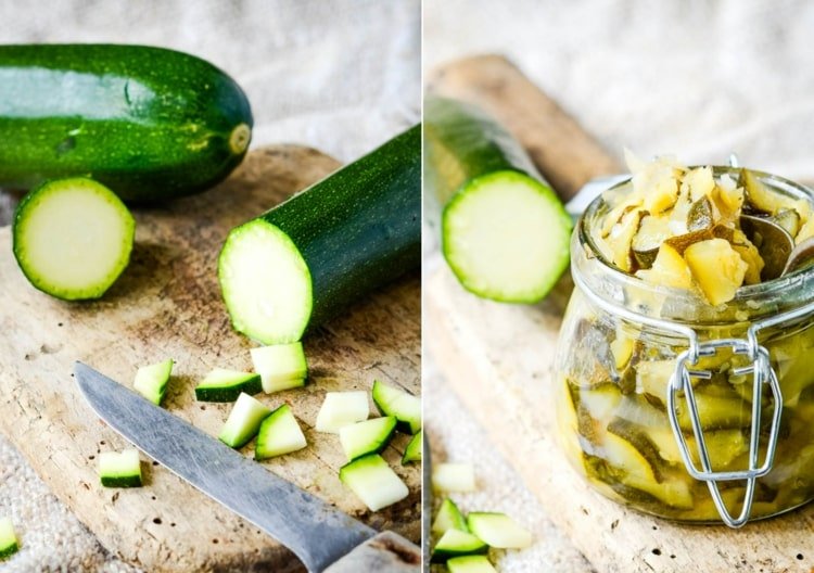 Nakladaná zelenina ako čatní s kari a kajenom