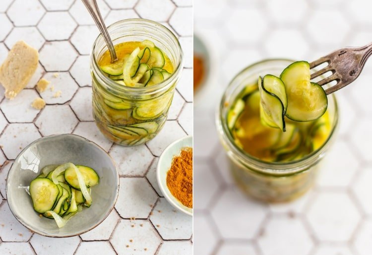 Nakladajte cuketu ako horčičné uhorky, ale v chladničke