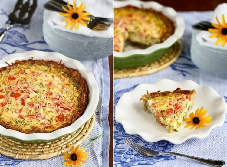Cuketový quiche s chrumkavou zemiakovou kôrkou namiesto cesta