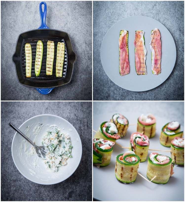 Recept na cuketové rolky s ricottou a prosciuttom