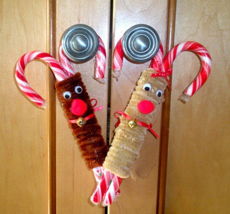 Candy palica dekorácia čistič sobích rúrok krúti očami pomponom