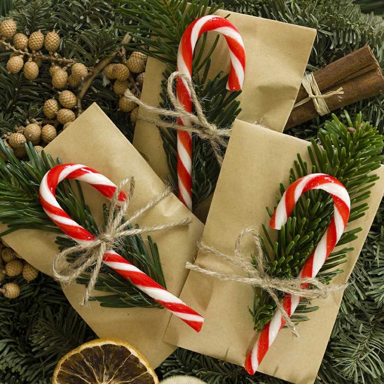 cukríkové palice dekorácie darčeky originálne nápady darčekové balenie