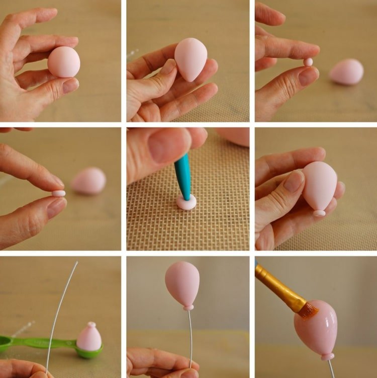 Vyrobte si karnevalové dekorácie do dezertov sami - Návod na balóny z fondánu