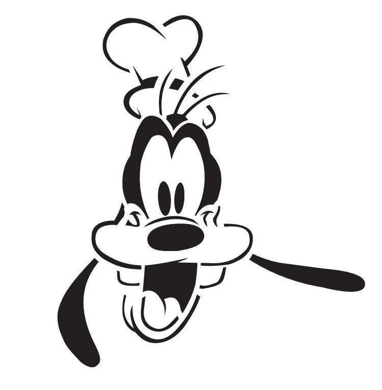 Tekvicová rezba Disney - Goofy na motív s témou Mickey Mouse