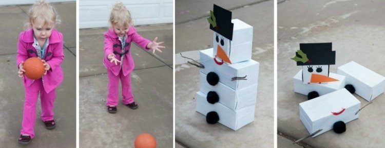 ľadová kráľovná-drotár-bowling-urob si sám-boxy-olaf-papier