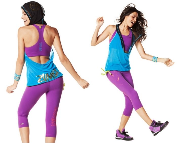 Zumba-fitness-dámske-oblečenie-bez chrbta-bustier-top-mikina-ľahké-látky-tanečné topánky