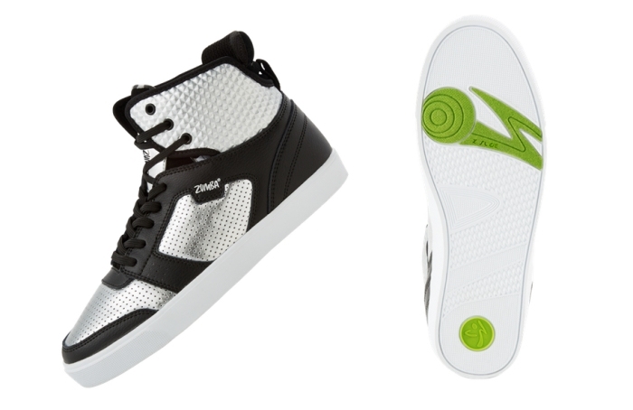 Strieborno-čierna-tenisky Zumba-stredná-priľnavosť-pohodlné-nosenie-zumba-móda