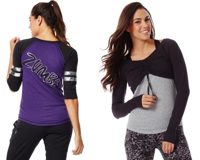 Tanečnica zumba-móda-bejzbal-tričko-rukáv-tričko-priedušné-zumba-oblečenie
