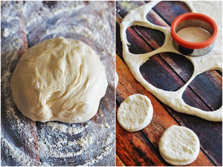 Varianty skladaného chleba Vykrojte kruhy cesta