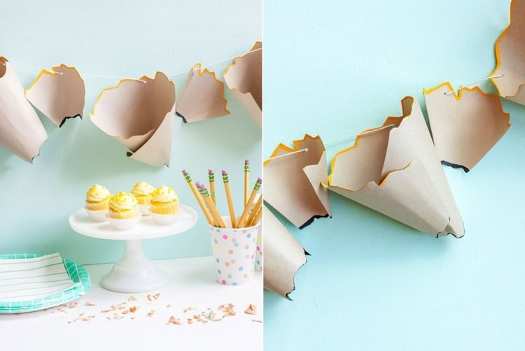 Na zápis do školy vyrobte veniec s hoblinami ceruzky ako motívmi