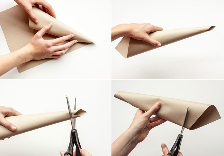 Originálne girlandy vyrobené z baliaceho papiera - jednoduchý návod