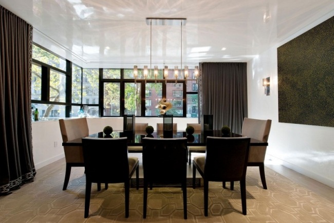 mestský dom moderný interiérový dizajn jedáleň okenný koberec moderný mestský dom interiérový dizajn jedáleň okenný koberec